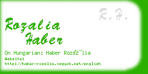 rozalia haber business card